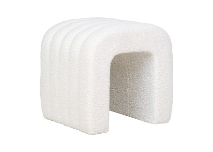 Pouf en tissu bouclette Kenta