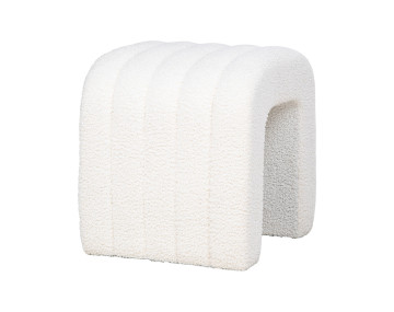 Pouf en tissu bouclette Kenta