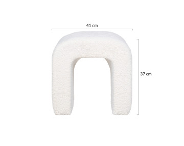 Pouf en tissu bouclette Kenta