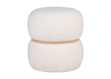 Pouf en tissu bouclette Sataya