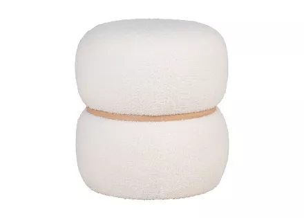 Pouf en tissu bouclette Sataya