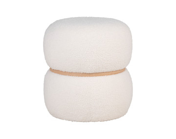 Pouf en tissu bouclette Sataya
