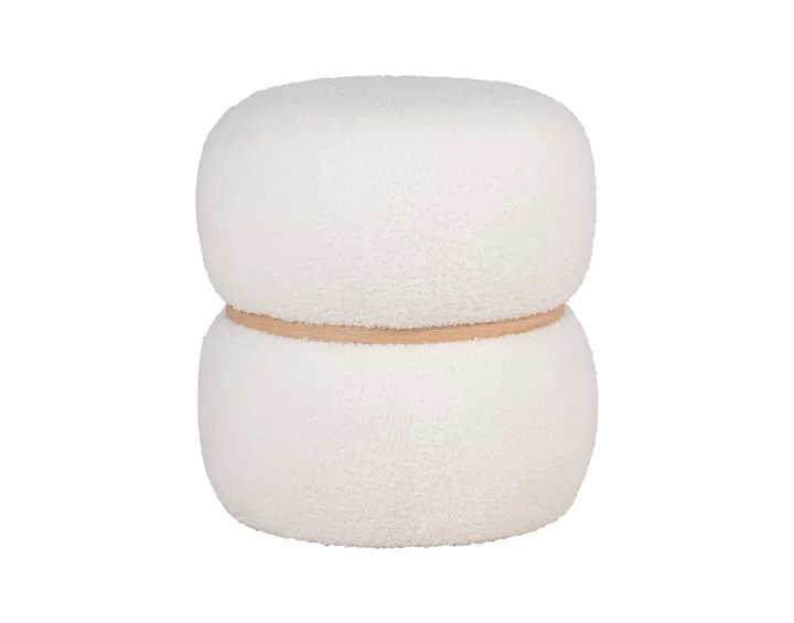 Pouf en tissu bouclette Sataya