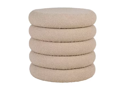 Pouf en tissu bouclette Marely