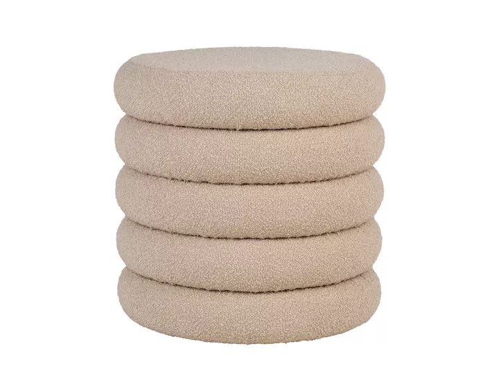 Pouf en tissu bouclette Marely