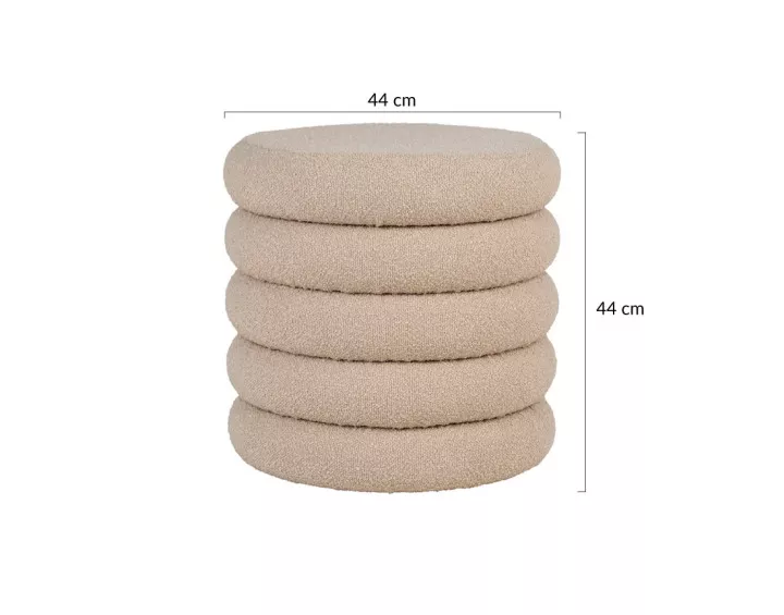 Pouf en tissu bouclette Marely