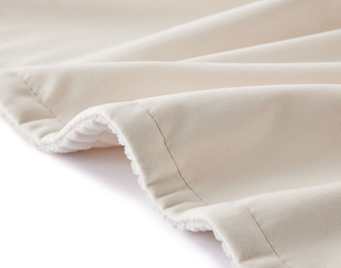 Plaid 100x140 cm en velours côtelé et velours Palerma