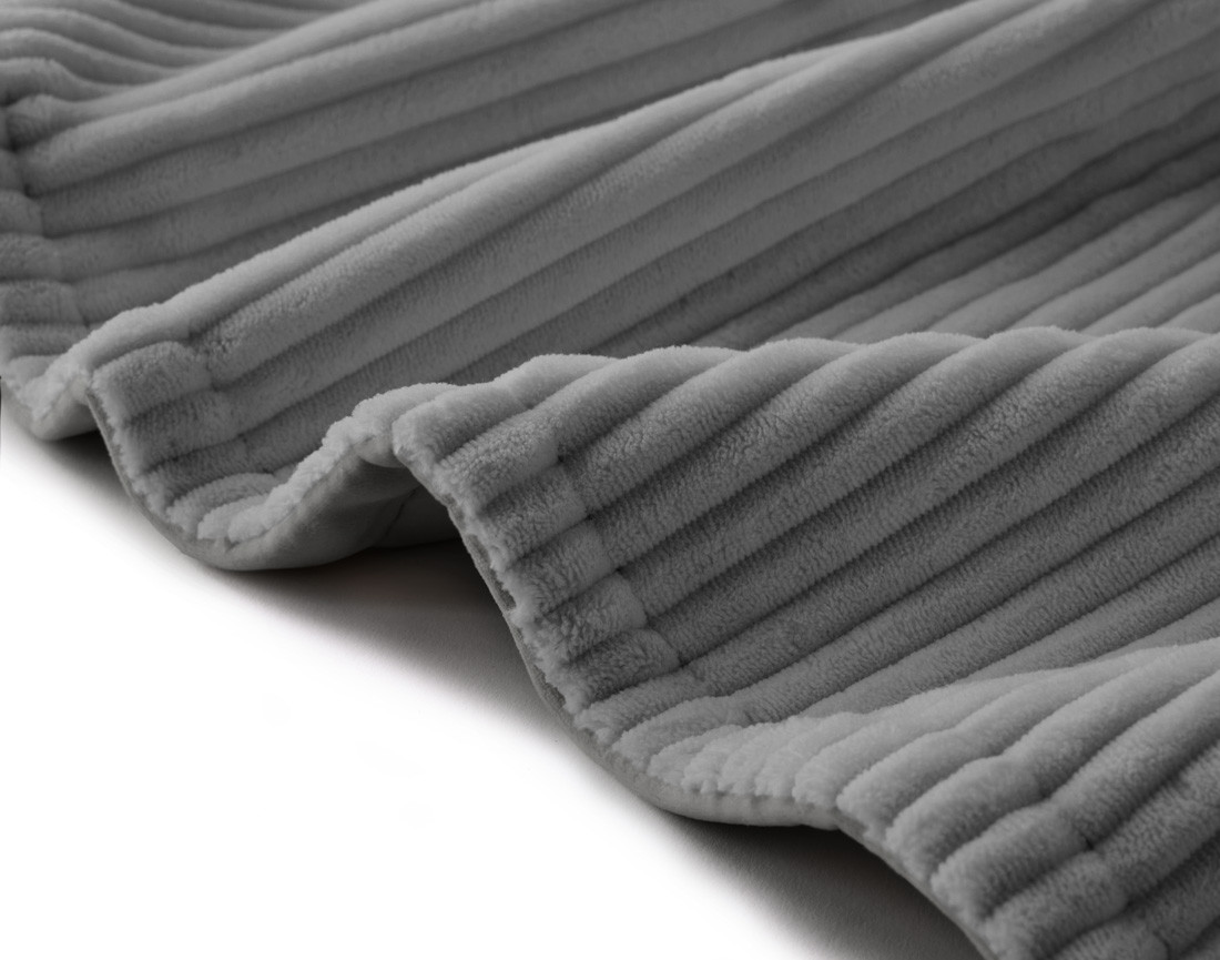 Plaid 100x140 cm en velours côtelé et velours Palerma