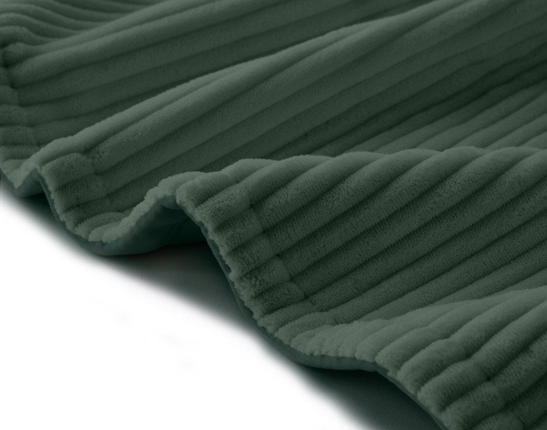 Plaid 100x140 cm en velours côtelé et velours Palerma