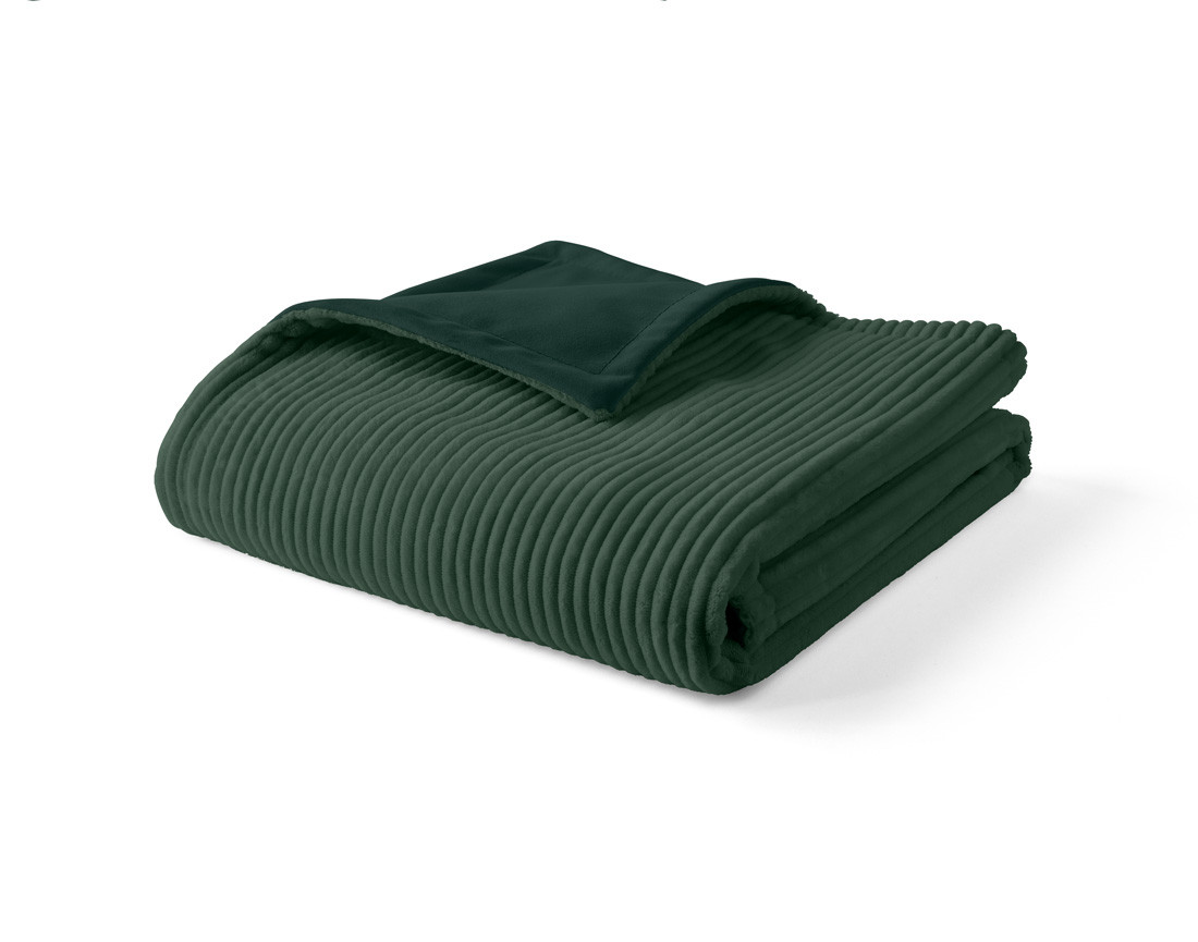 Plaid 100x140 cm en velours côtelé et velours Palerma