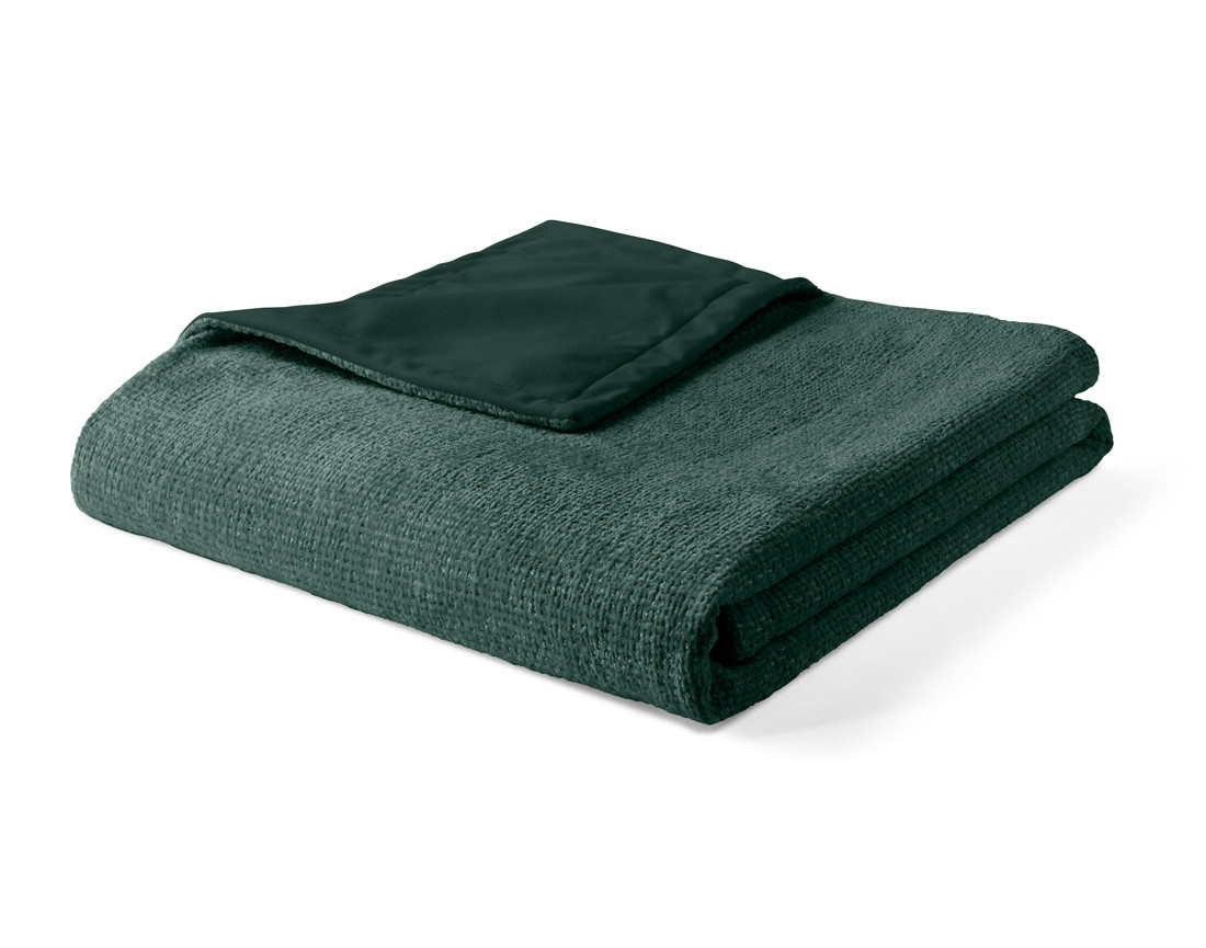 Plaid 200x140 cm en velours texturé et velours Paolo