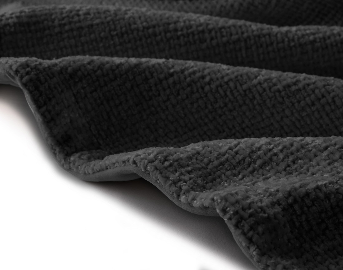 Plaid 100x140 cm en velours texturé et velours Paolo