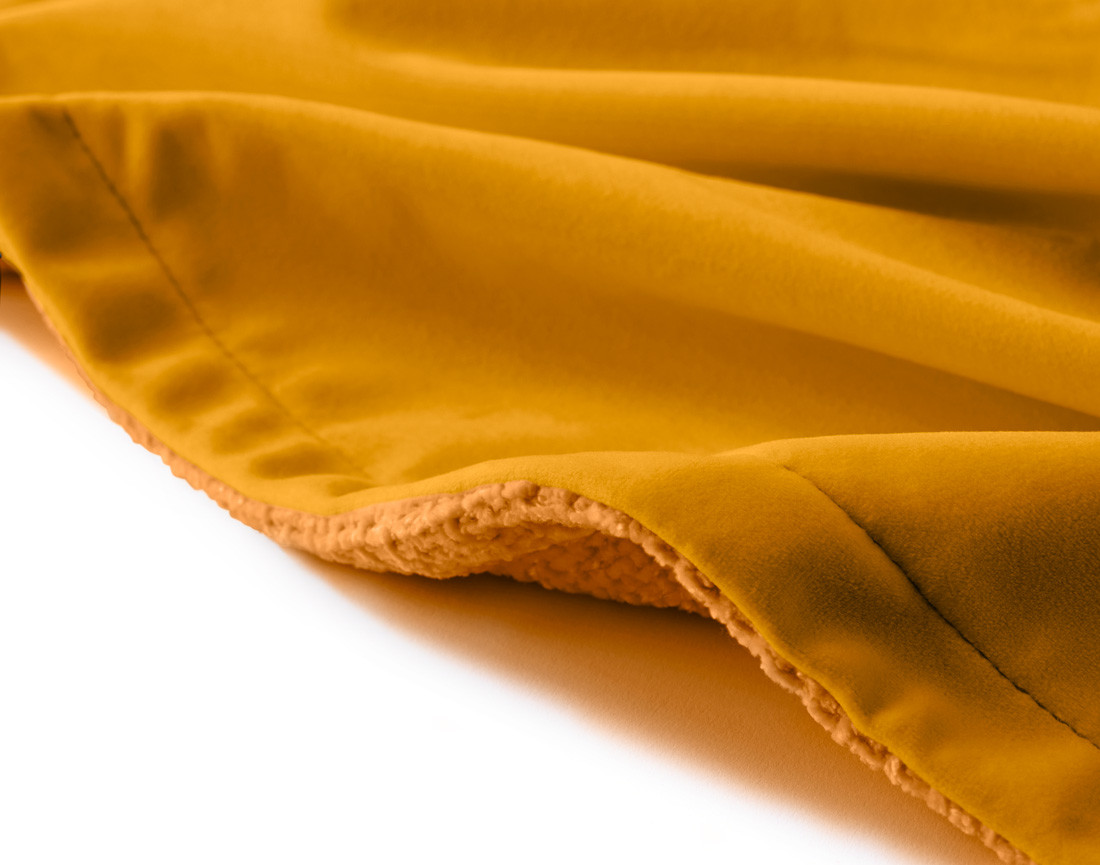 Plaid 100x140 cm en velours texturé et velours Paolo