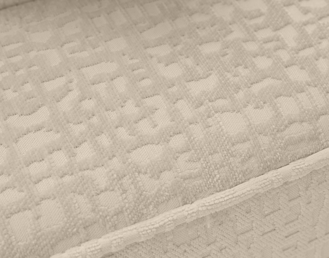 Canapé panoramique en U convertible avec coffre en tissu velours relief Topaze Canapé panoramique en U convertible avec coffre en tissu velours relief Topaze