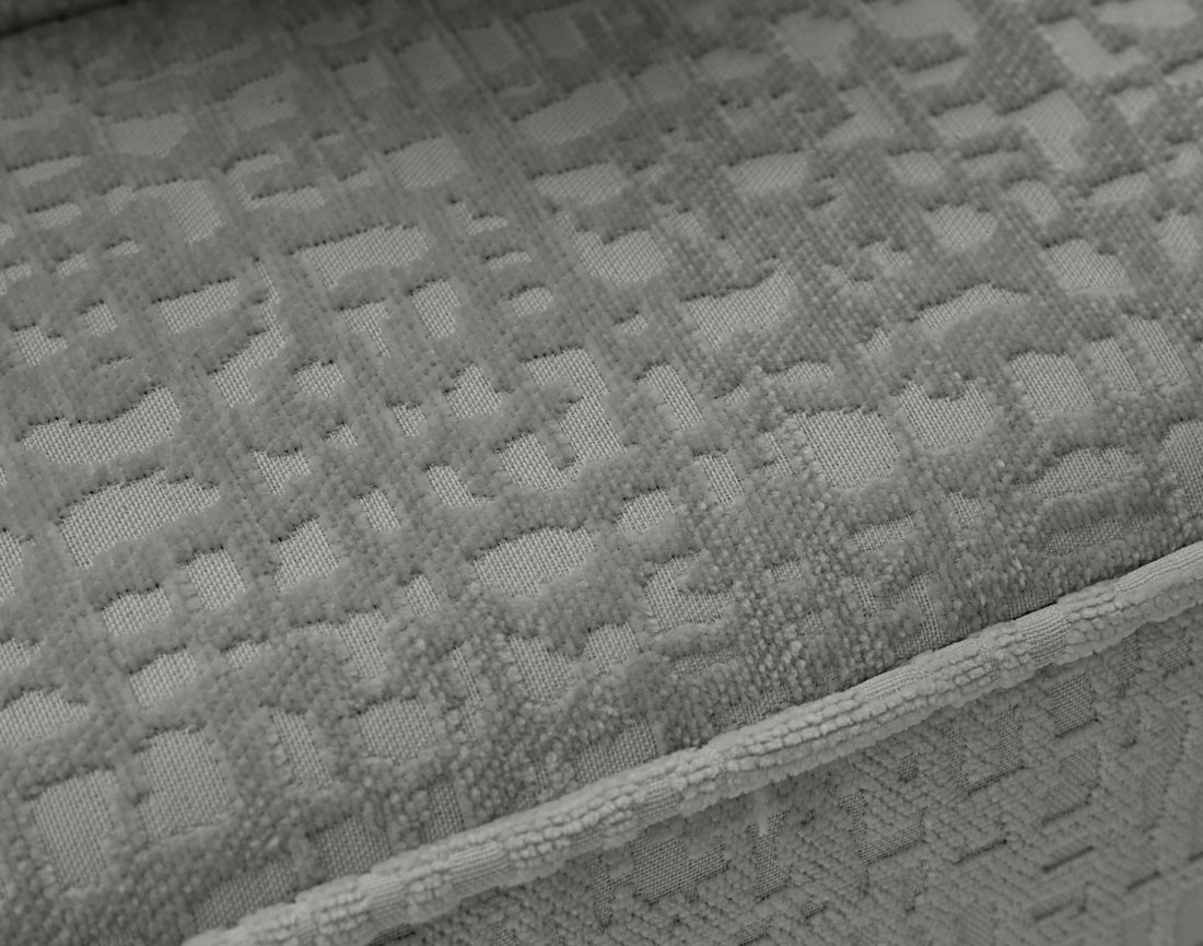Canapé panoramique en U convertible avec coffre en tissu velours relief Topaze Canapé panoramique en U convertible avec coffre en tissu velours relief Topaze