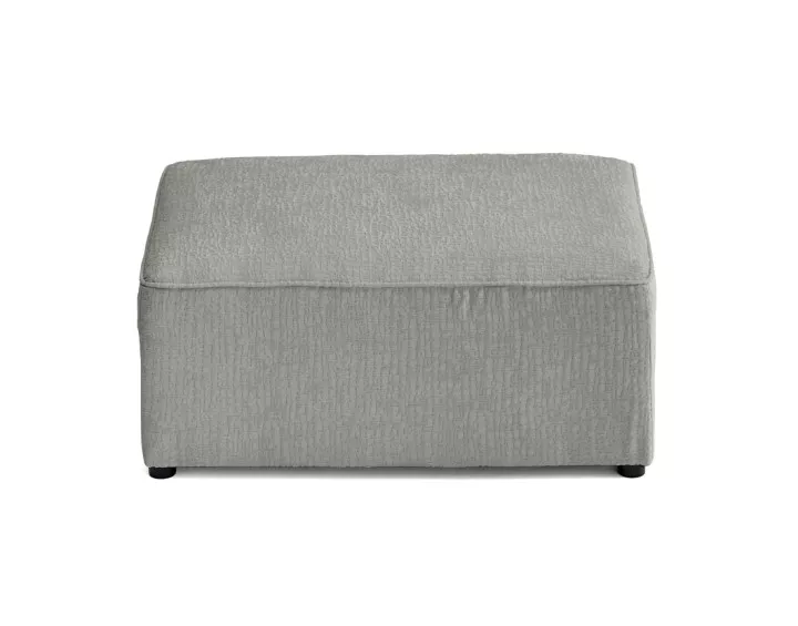 Pouf en tissu velours relief