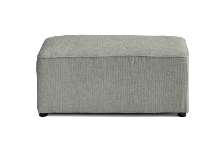 Pouf en tissu velours relief