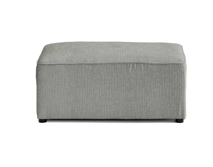 Pouf en tissu velours relief