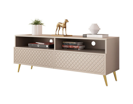 Meuble TV 2 tiroirs et 2 niches 150 cm Sorolla