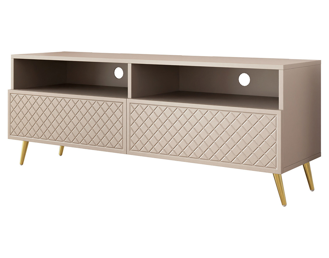 Meuble TV 2 tiroirs et 2 niches 150 cm Sorolla