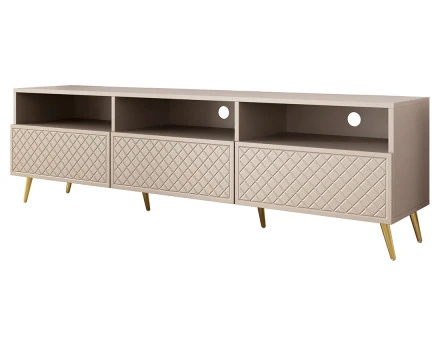 Meuble TV 3 tiroirs et 3 niches 195 cm Sorolla