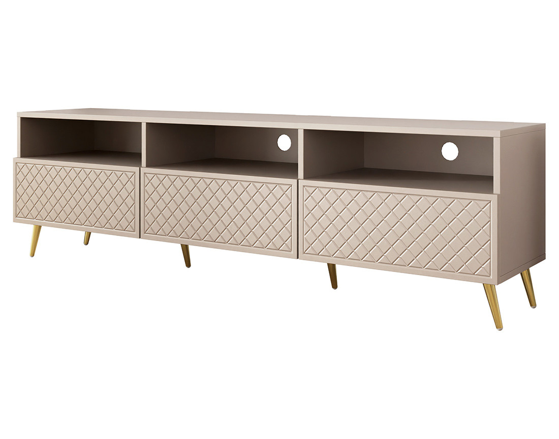 Meuble TV 3 tiroirs et 3 niches 195 cm Sorolla