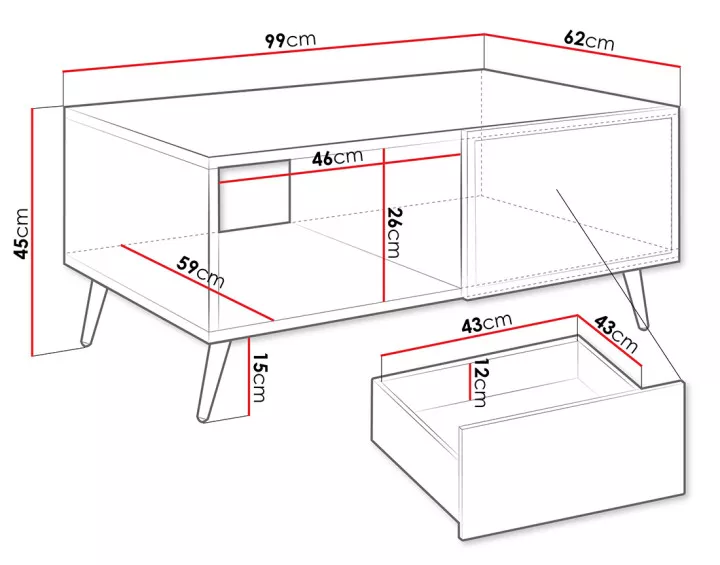 Table basse 100 cm Sorolla