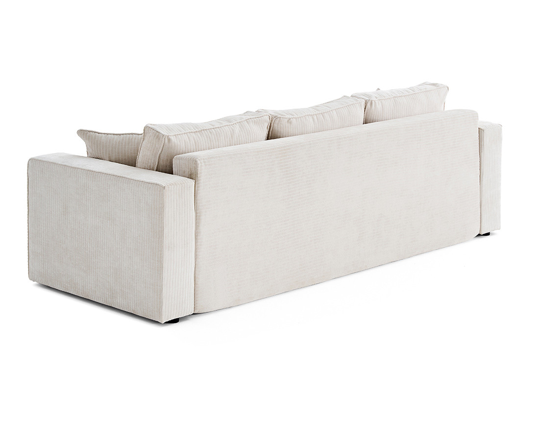 Canapé 3 places convertible avec coffre en velours côtelé plat Topaze Canapé 3 places convertible avec coffre en velours côtelé plat Topaze