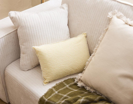 Canapé 3 places convertible avec coffre en velours côtelé plat Topaze