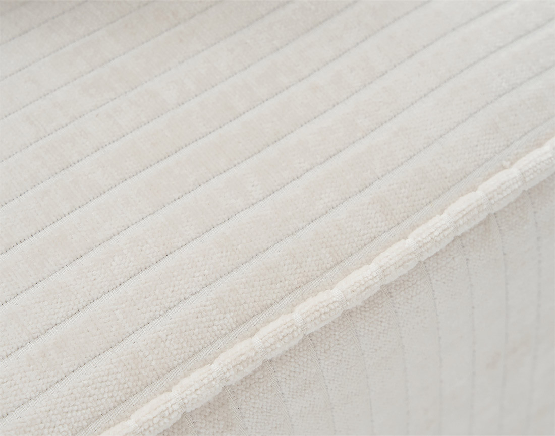 Canapé panoramique convertible avec coffre en velours côtelé plat Topaze Canapé panoramique convertible avec coffre en velours côtelé plat Topaze