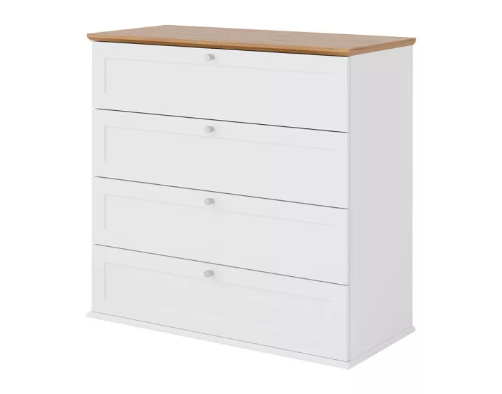 Commode bois et blanc 92 cm Francesco