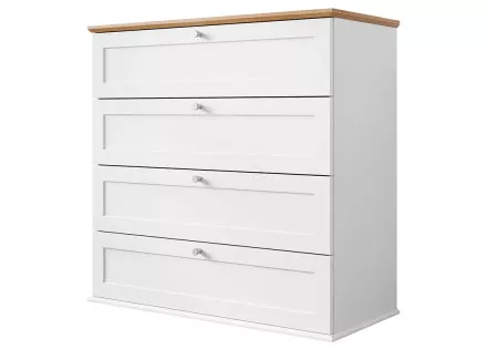 Commode bois et blanc 92 cm Francesco