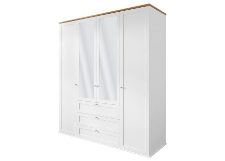 Armoire bois et blanc 182x201 cm Francesco