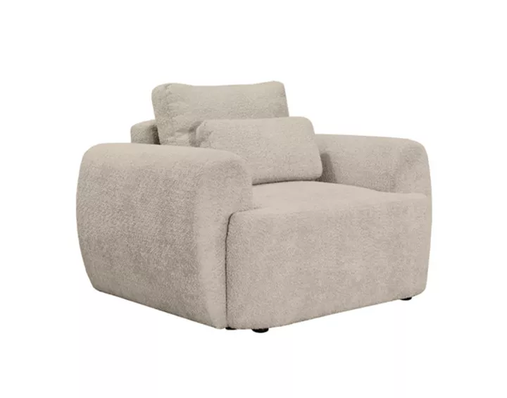 Fauteuil en tissu bouclette Mahina