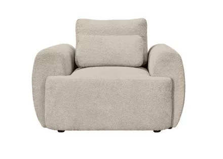 Fauteuil en tissu bouclette Mahina