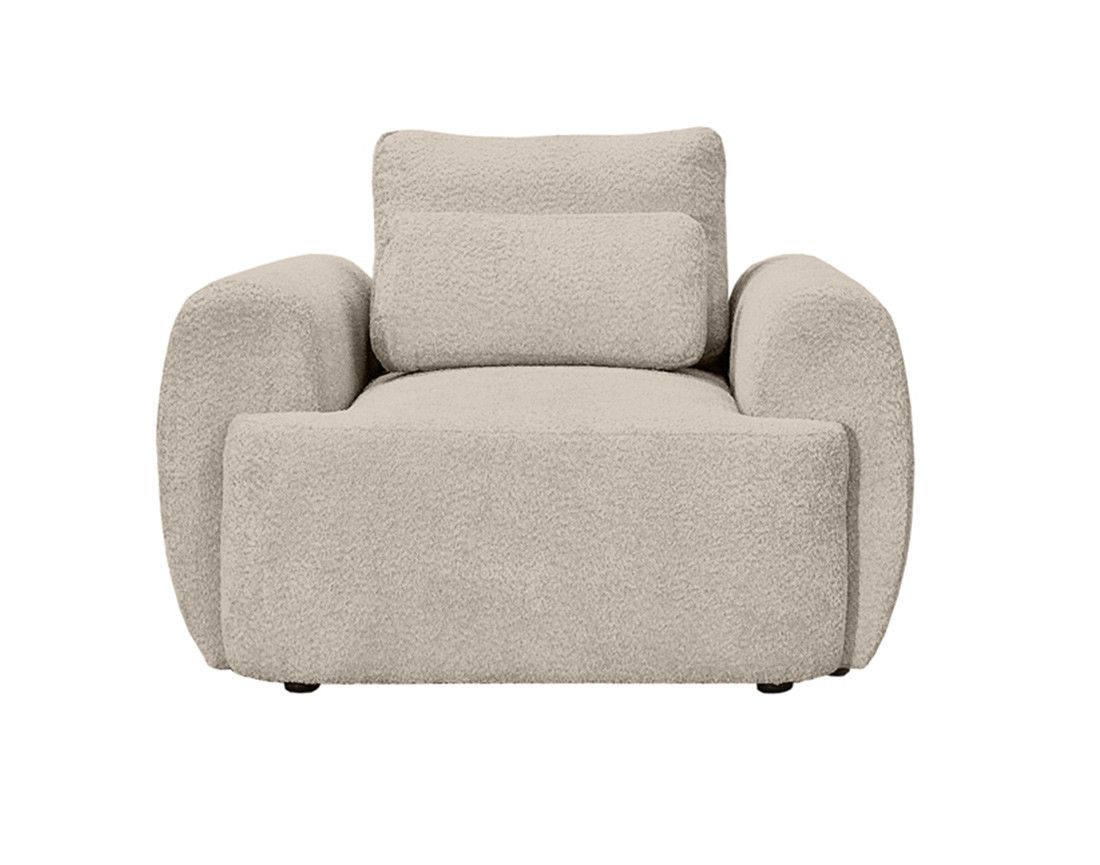 Fauteuil en tissu bouclette Mahina