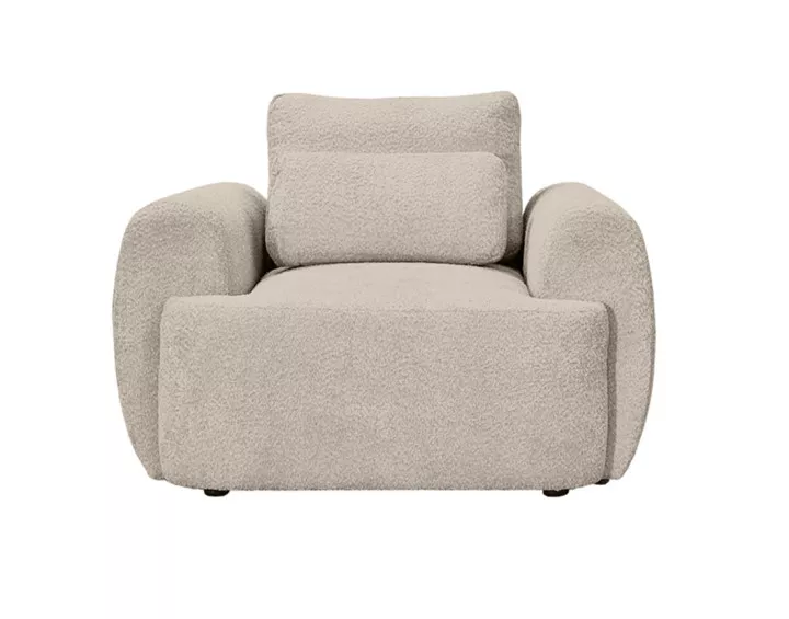 Fauteuil en tissu bouclette Mahina