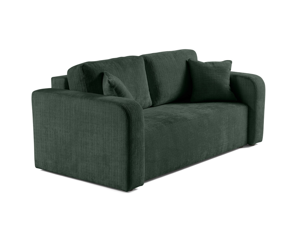 Canapé droit 2 places en velours texturé Miro