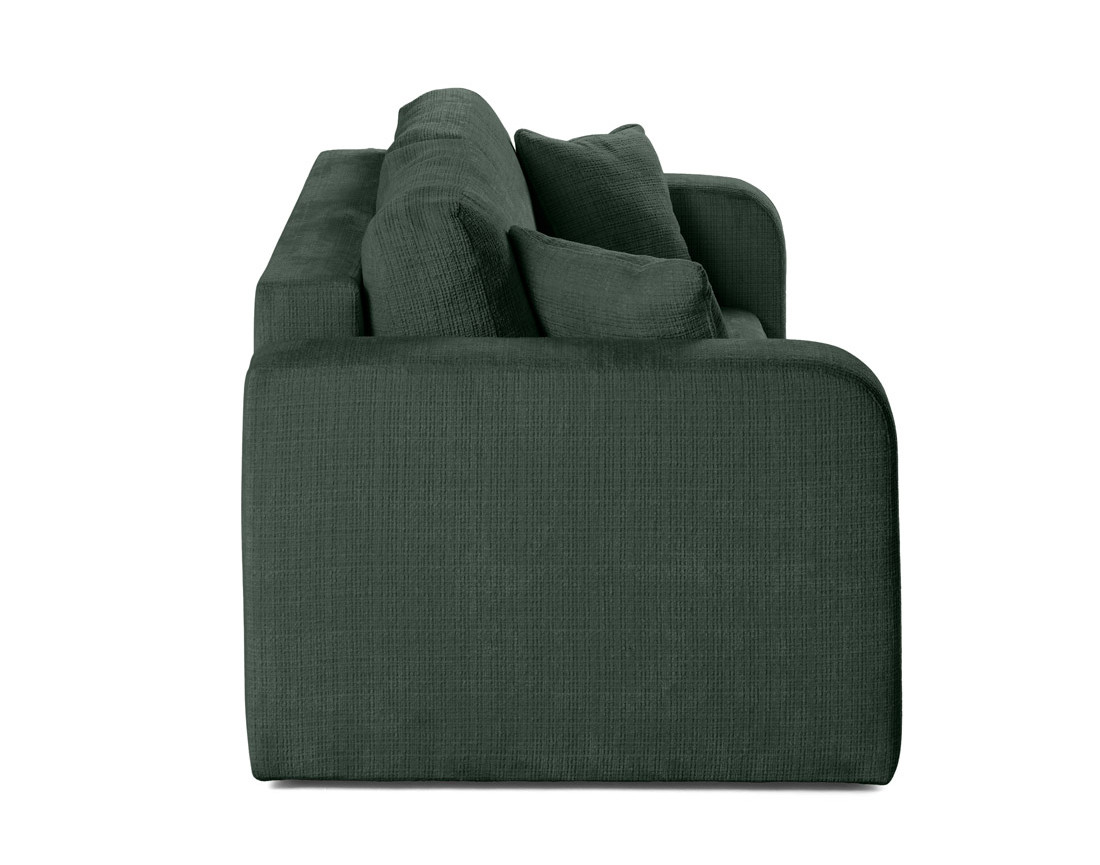 Canapé droit 2 places en velours texturé Miro