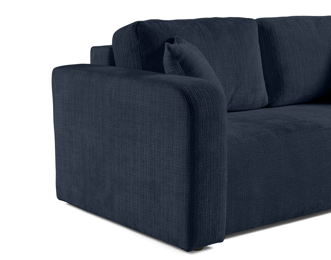 Canapé droit 2 places en velours texturé Miro