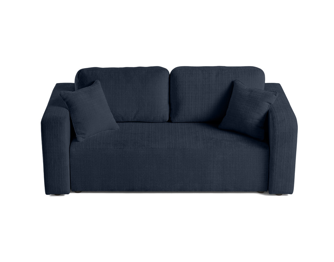 Canapé droit 2 places en velours texturé Miro