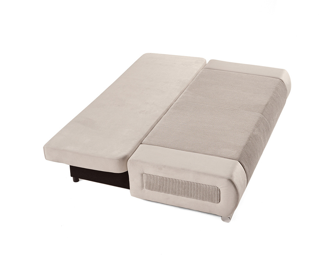 Canapé 3 places convertible avec coffre en velours et velours côtelé Elio Canapé 3 places convertible avec coffre en velours et velours côtelé Elio