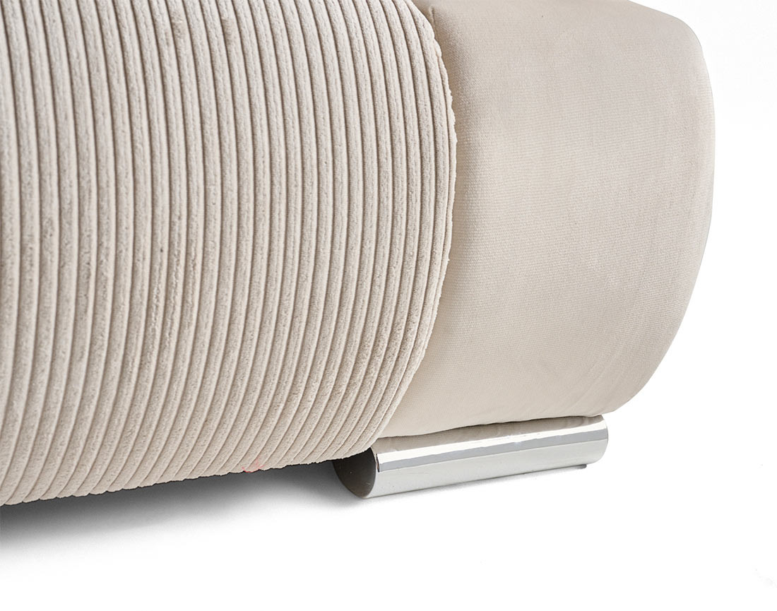 Canapé 3 places convertible avec coffre en velours et velours côtelé Elio Canapé 3 places convertible avec coffre en velours et velours côtelé Elio