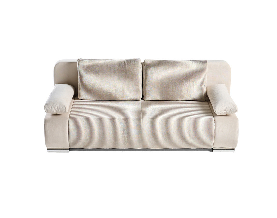 Canapé 3 places convertible avec coffre en velours et velours côtelé Elio Canapé 3 places convertible avec coffre en velours et velours côtelé Elio