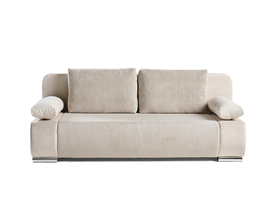 Canapé 3 places convertible avec coffre en velours et velours côtelé Elio Canapé 3 places convertible avec coffre en velours et velours côtelé Elio