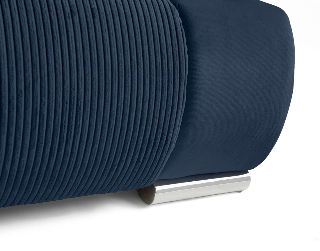 Canapé 3 places convertible avec coffre en velours et velours côtelé Elio