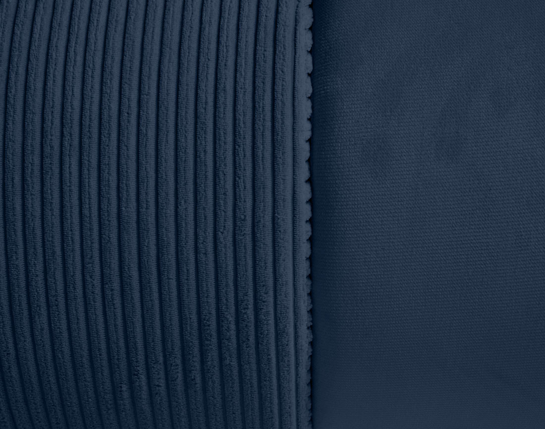 Canapé 3 places convertible avec coffre en velours et velours côtelé Elio