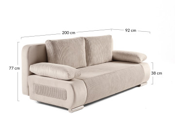 Canapé 3 places convertible Pet Friendly Elio - Best Mobilier