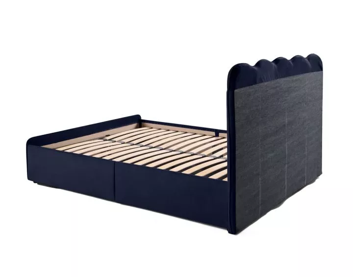 Kahlo - lit coffre - 140x190 - en velours - sommier inclus Bestmobilier Kahlo - lit coffre - 140x190 - en velours - sommier inclus Bestmobilier