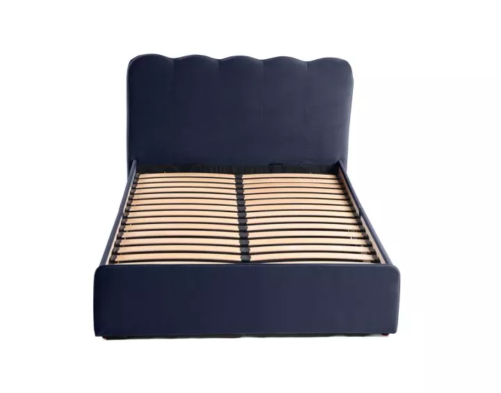 Kahlo - lit coffre - 140x190 - en velours - sommier inclus Bestmobilier Kahlo - lit coffre - 140x190 - en velours - sommier inclus Bestmobilier